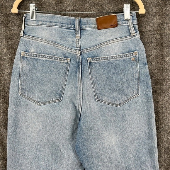 Madewell Jeans Womens 27 The Mom High Rise Distressed Ankle Relaxed Tapered EUC - Picture 5 of 12